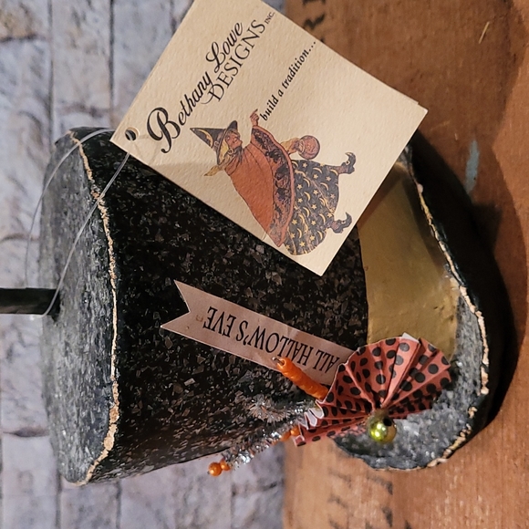 Bethany Lowe Designs Halloween Hat & Tree October 31TH All Hallow's Eve - Picture 4 of 9